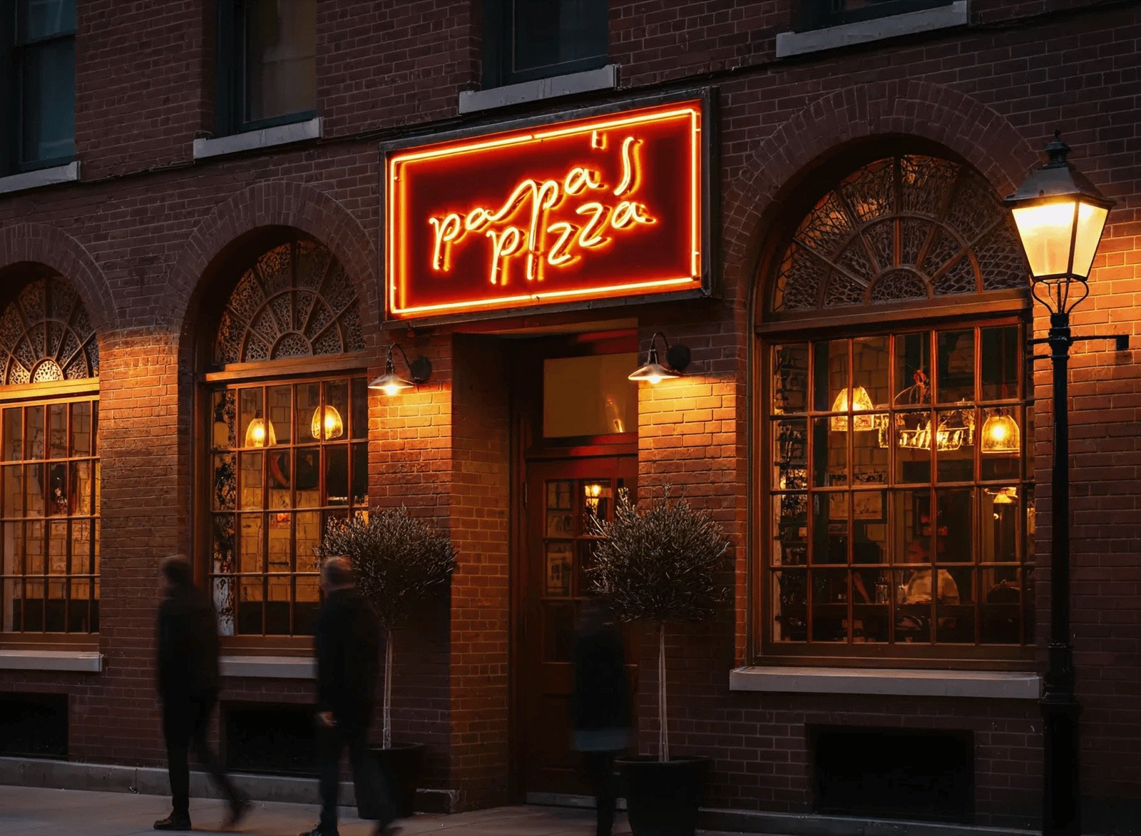 Papa's Pizza signage mockup